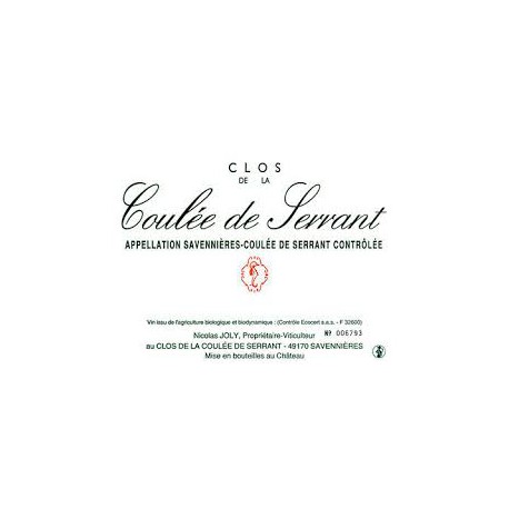 savenniéres coulée de serrant 2013 clos de la coulée de serrant nicolas joly