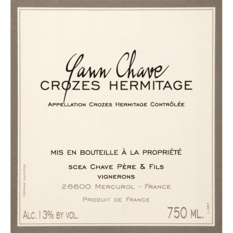 Domaine Yann Chave Crozes Hermitage 2016 Rouge Magnum
