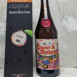 Liqueur de Mandarine Ælred 40% magnum éditions limitée signé de l'artiste peintre BUR