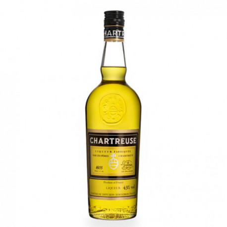 Les Pères Chartreux -CHARTREUSE-LIQUEUR Demi Chartreuse Jaune 35cl 43% Aiguenoire